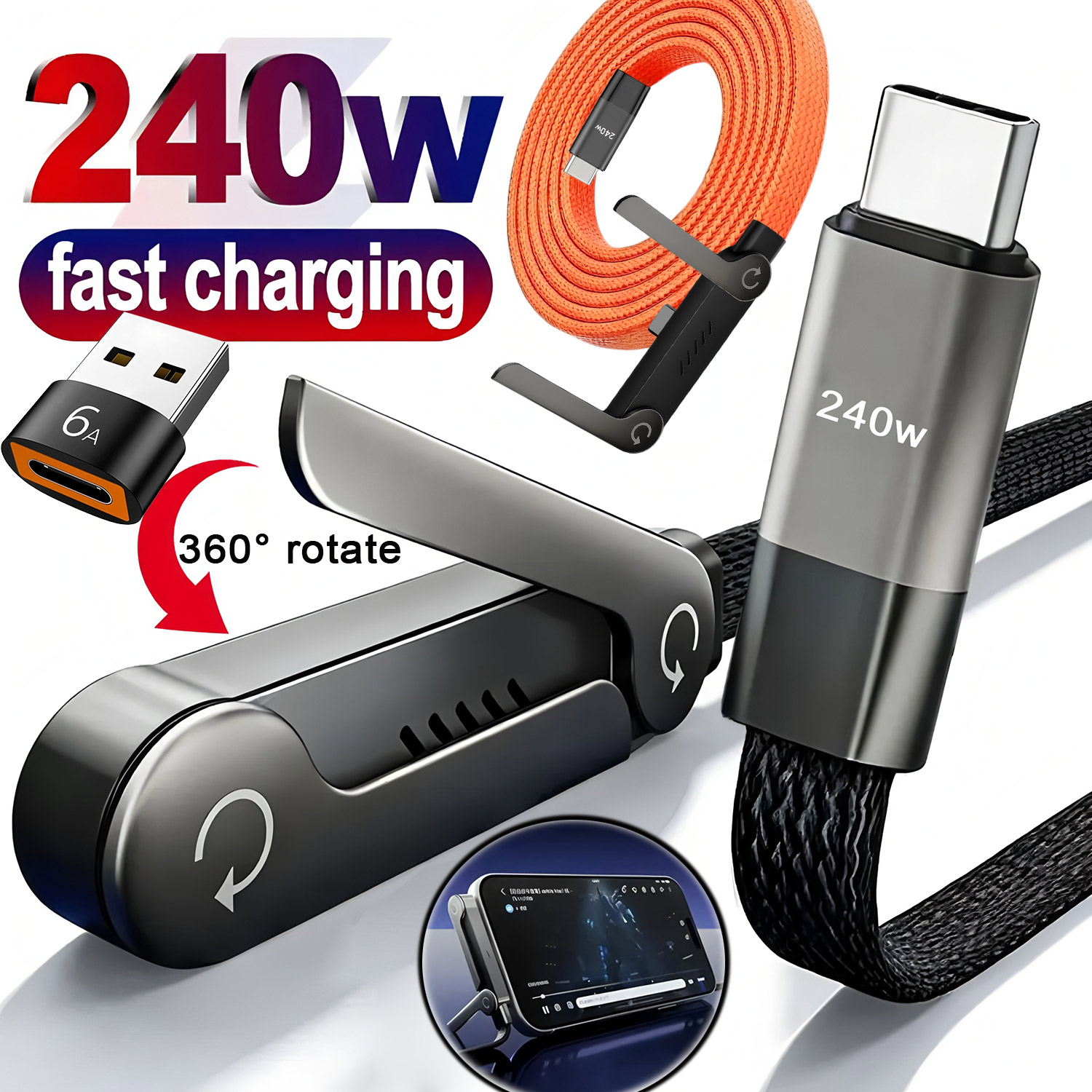 Xiaomi Tablet Accessories - 240W PD 2-in-1 Fast Charging Cable