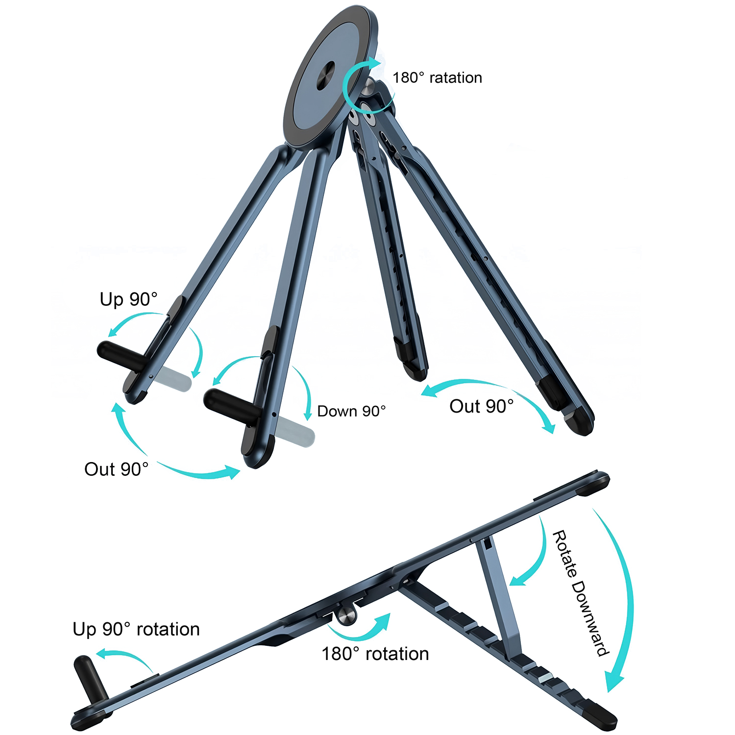 Laptop Tablet Accessories - Foldable Magnetic Laptop Stand ABS Plastic