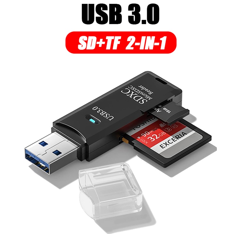 2 In 1 USB 3.0 Card Reader Por - Laptop Tablet Accessories 评论和价格