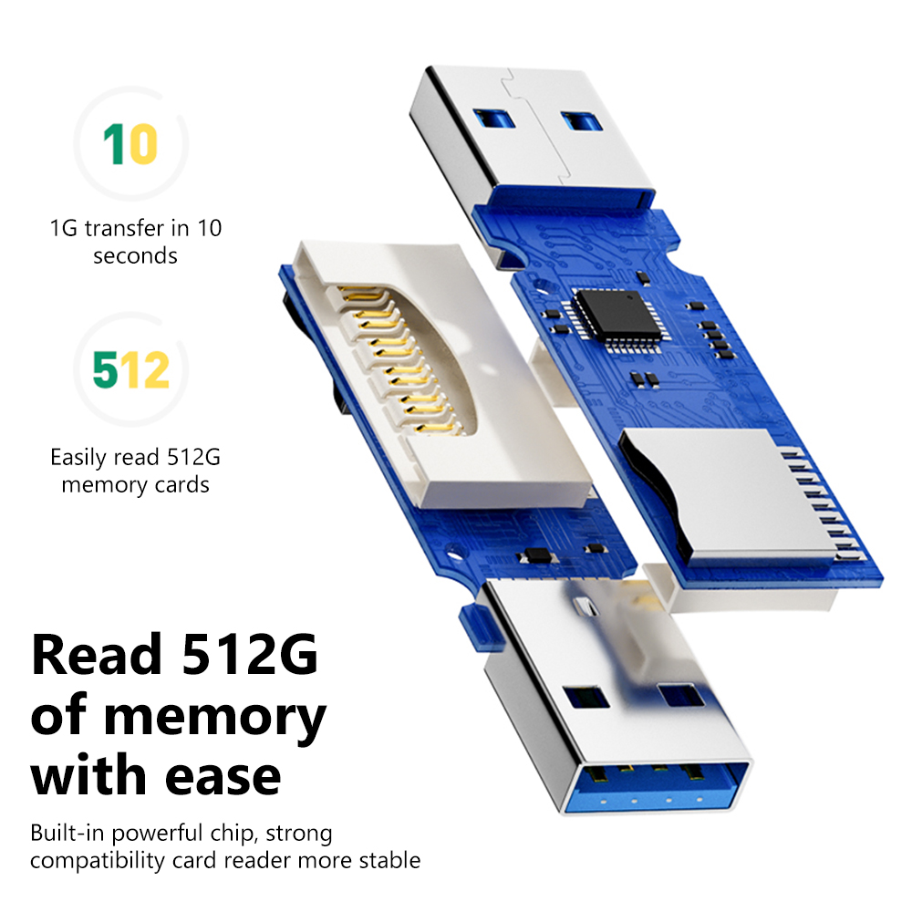 2 In 1 USB 3.0 Card Reader Por - Laptop Tablet Accessories 评论和价格