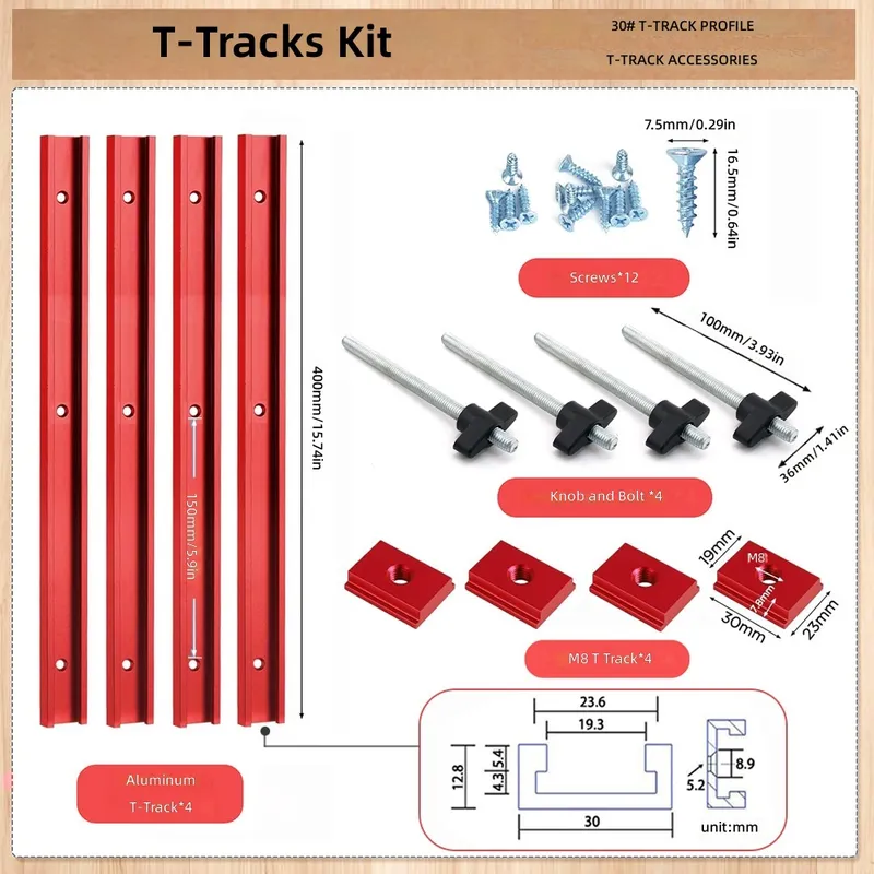 T30 T Slot Slider Set Red Blue - Tablet Accessories Set 评论和价格