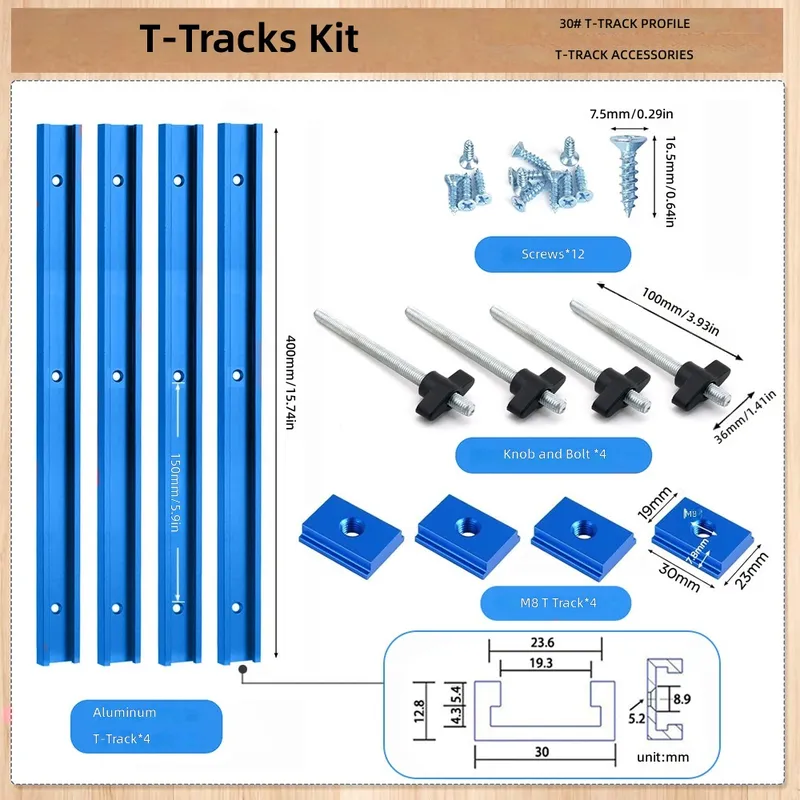 T30 T Slot Slider Set Red Blue - Tablet Accessories Set 评论和价格