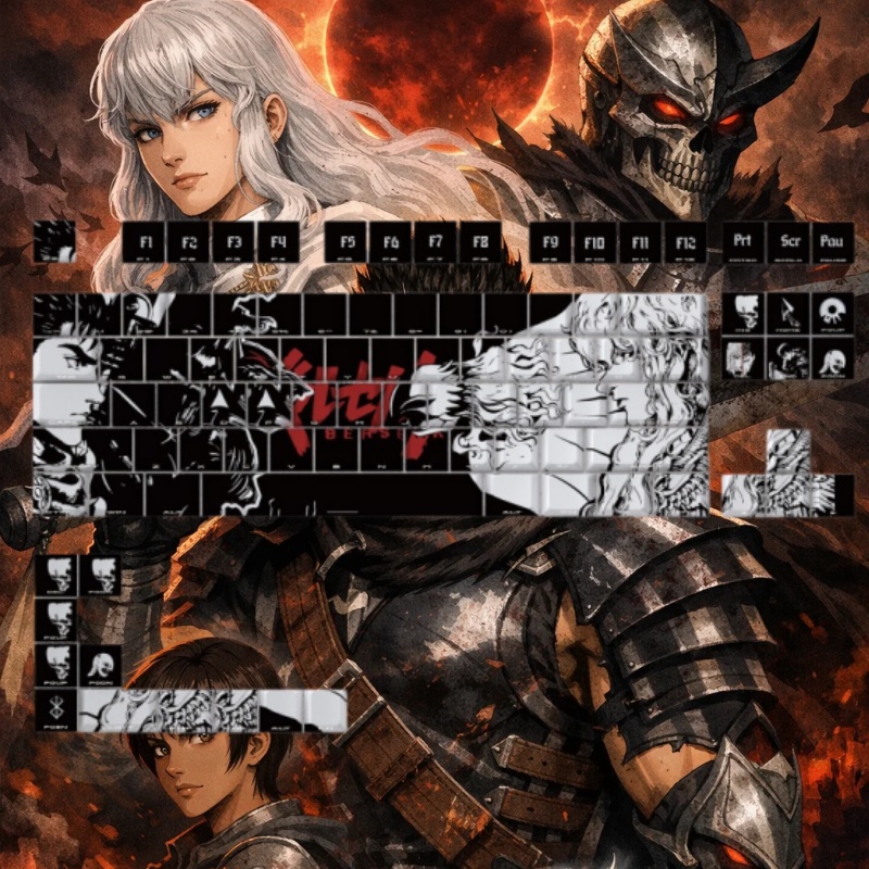 BERSERK Theme Anime Keycap 98  - Laptop Tablet Accessories 评论和价格